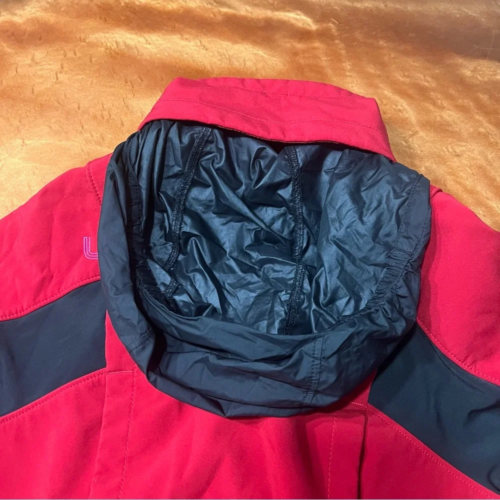 Lole Full zip jacket size small red black pink full zip Thumbholes